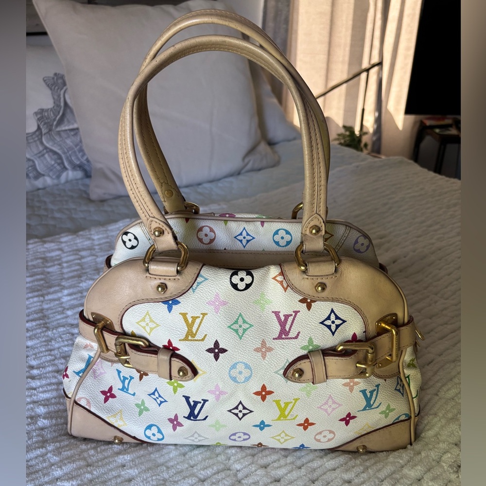 Authentic LOUIS VUITTON x Takashi Murakami Multicolor Claudia bag
